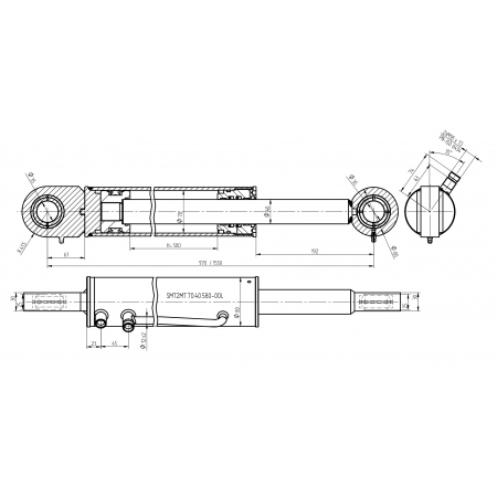 SIŁOWNIK HYDRAULICZNY CYLINDER 580 METALTECHNIK LEWY ORAZ PRAWY